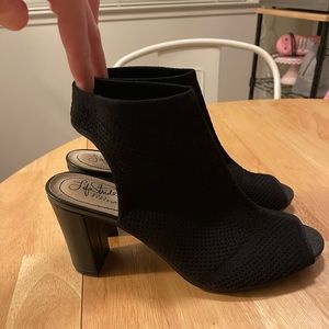 Life Strip black heels